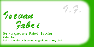 istvan fabri business card