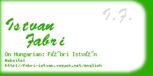 istvan fabri business card